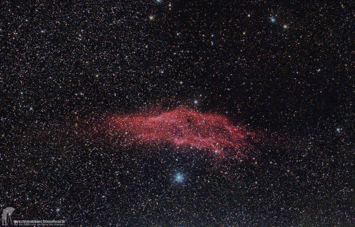 California-Nebel NGC 1499 mit Canon 200 mm und Star Adventurer