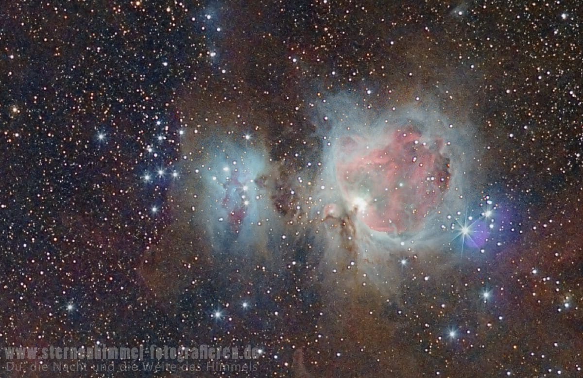 Orion, M42 und M43, Pferdekopf, NGC 2024, mit Canon 550D mit Canon 200mm auf Star Adventurer