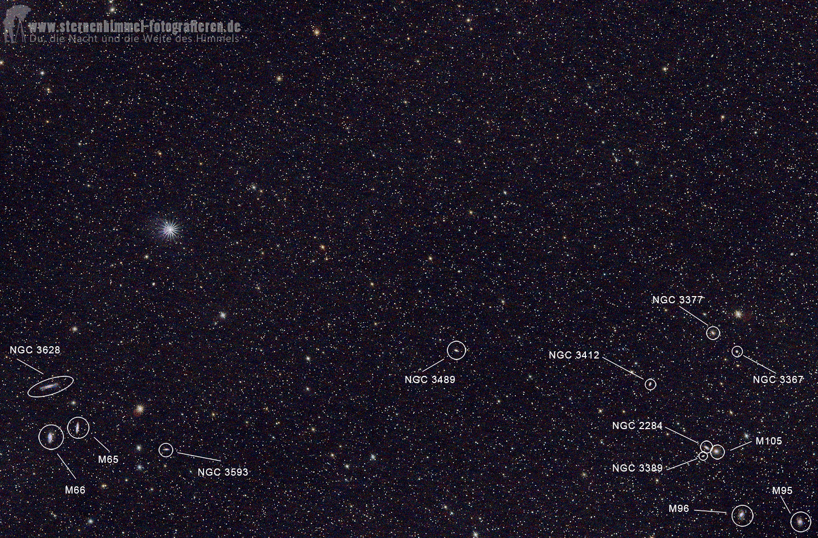 Galaxien im Sternbild Löwe - 135 mm
