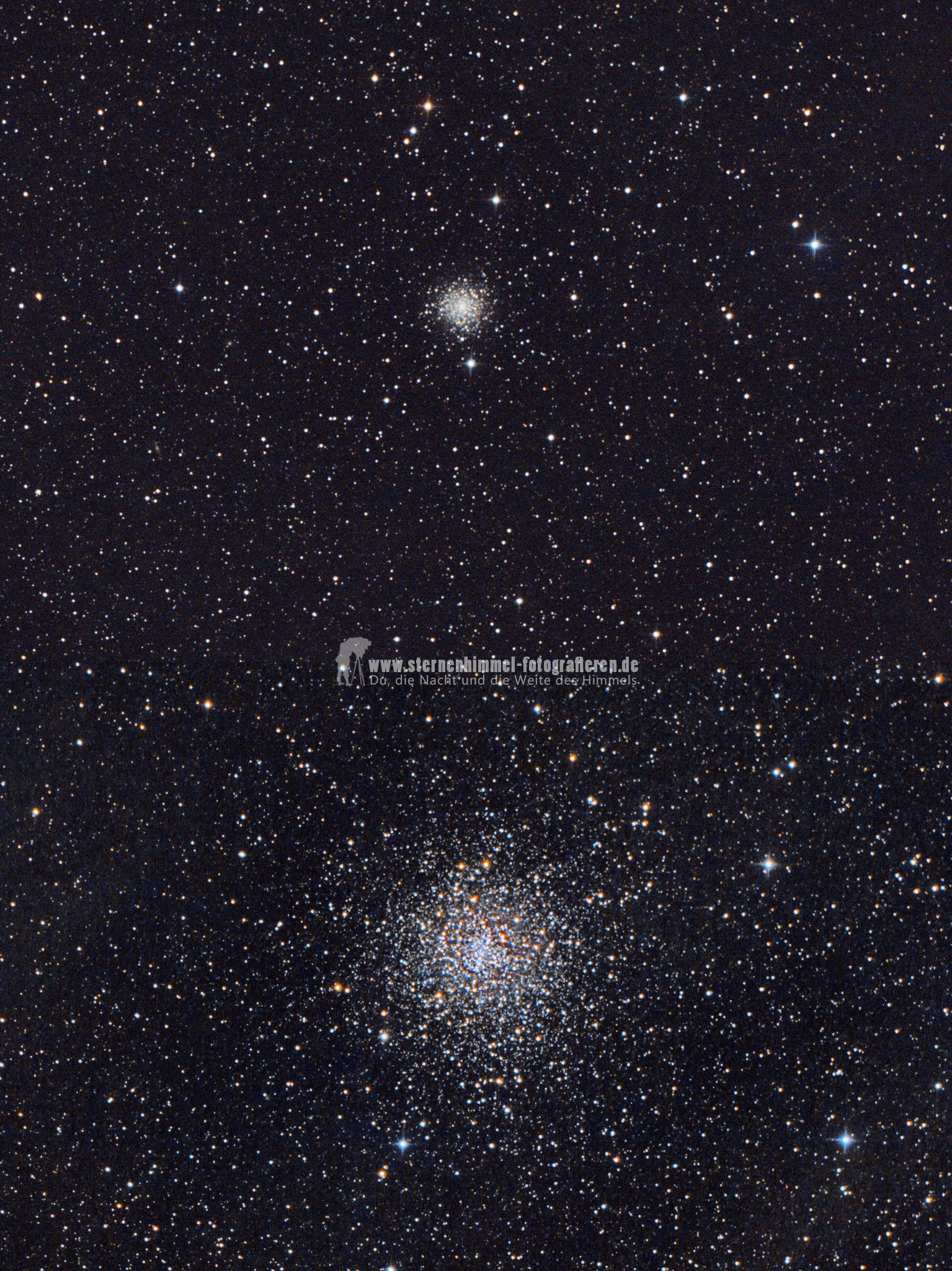 Messier 4, M4 vs M80 Messier 80 im Vergleich, 600 mm cropped