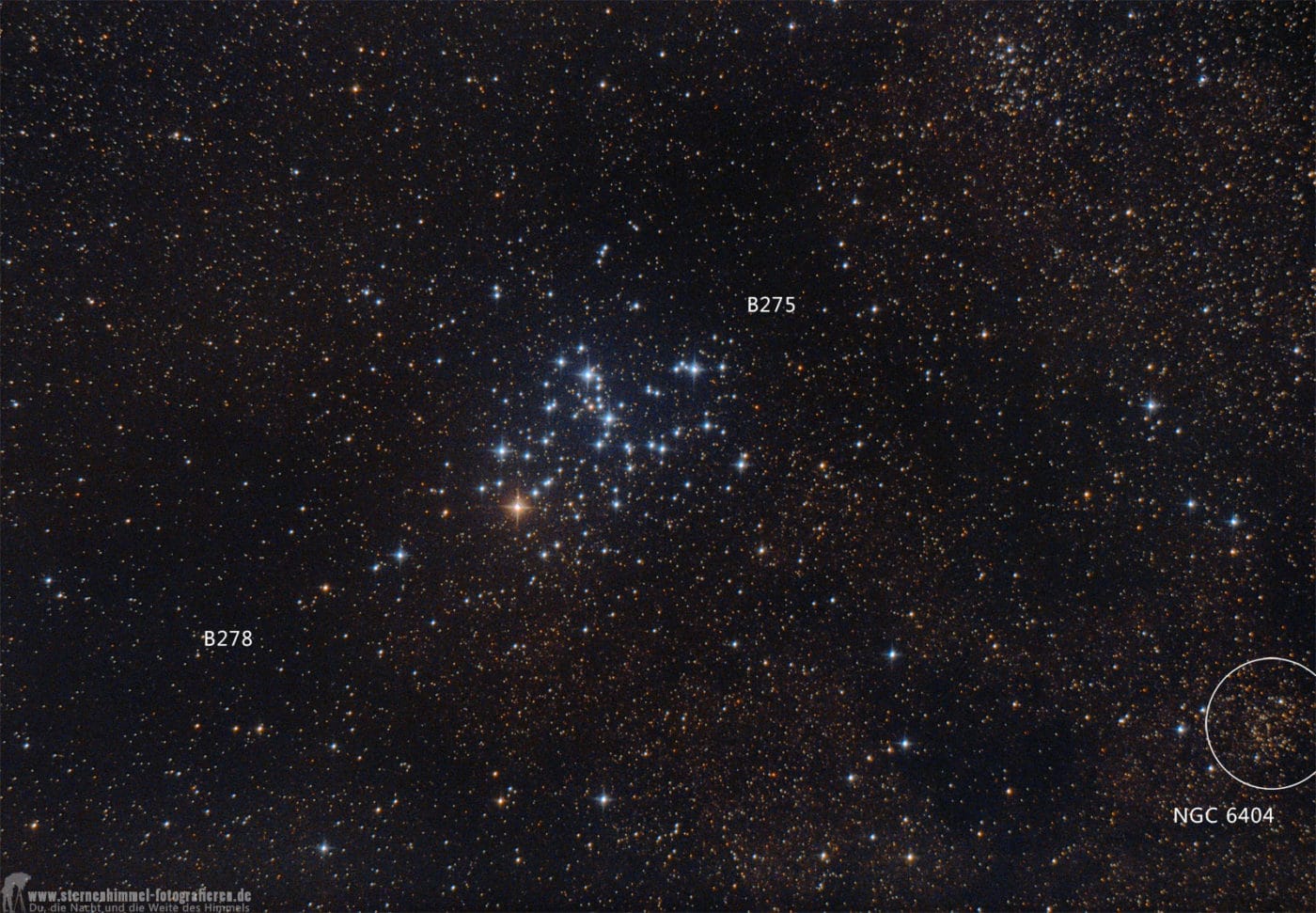 Messier 6 M6 Sternbild Skorpion mit Barnad 278, Barnard 275, B258, B275 und NGC 6404