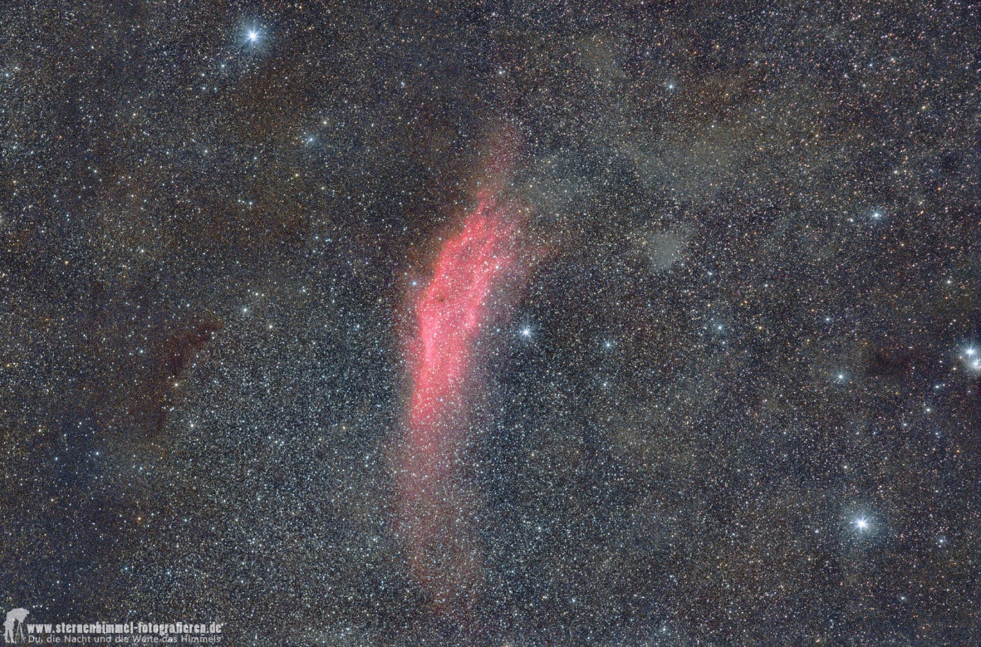 California Nebel NGC 1499 mit 200 mm und Omegon Minitrack LX3