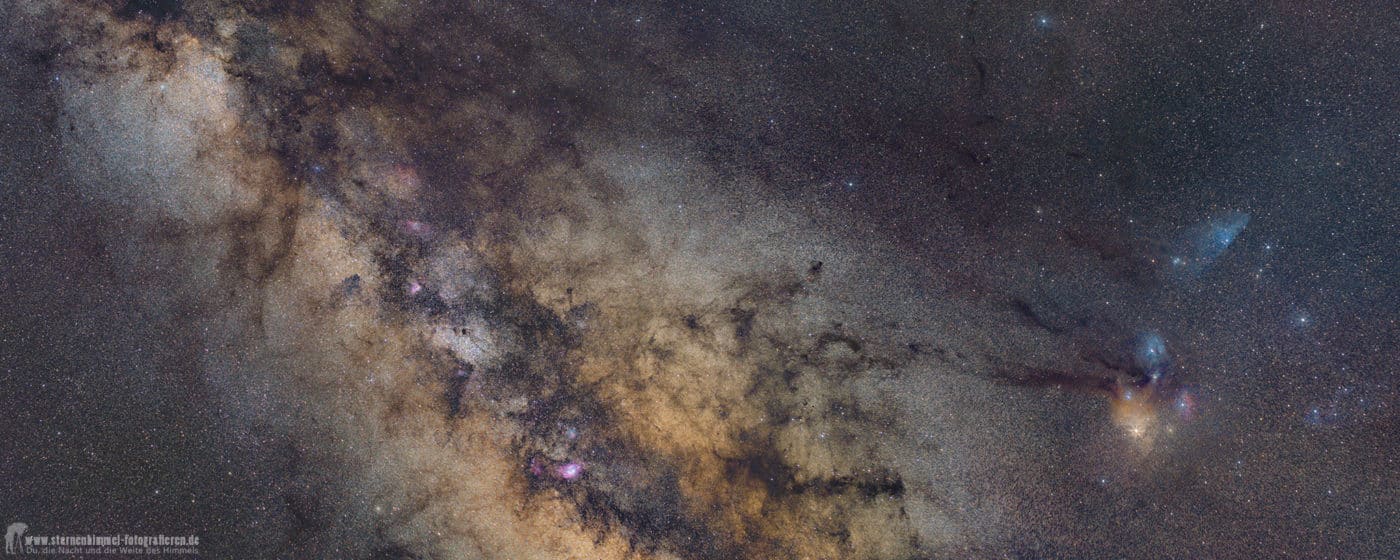 Zentrum der Milchstraße mit dem Sternbild Skorpion