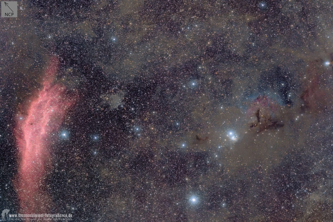 California Nebel und Perseus Molekül Wolke, Sternenstaub IFN