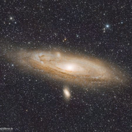 Andromedagalaxie M31 mit Omegon Minitrack LX, LX4, LX3, LX2