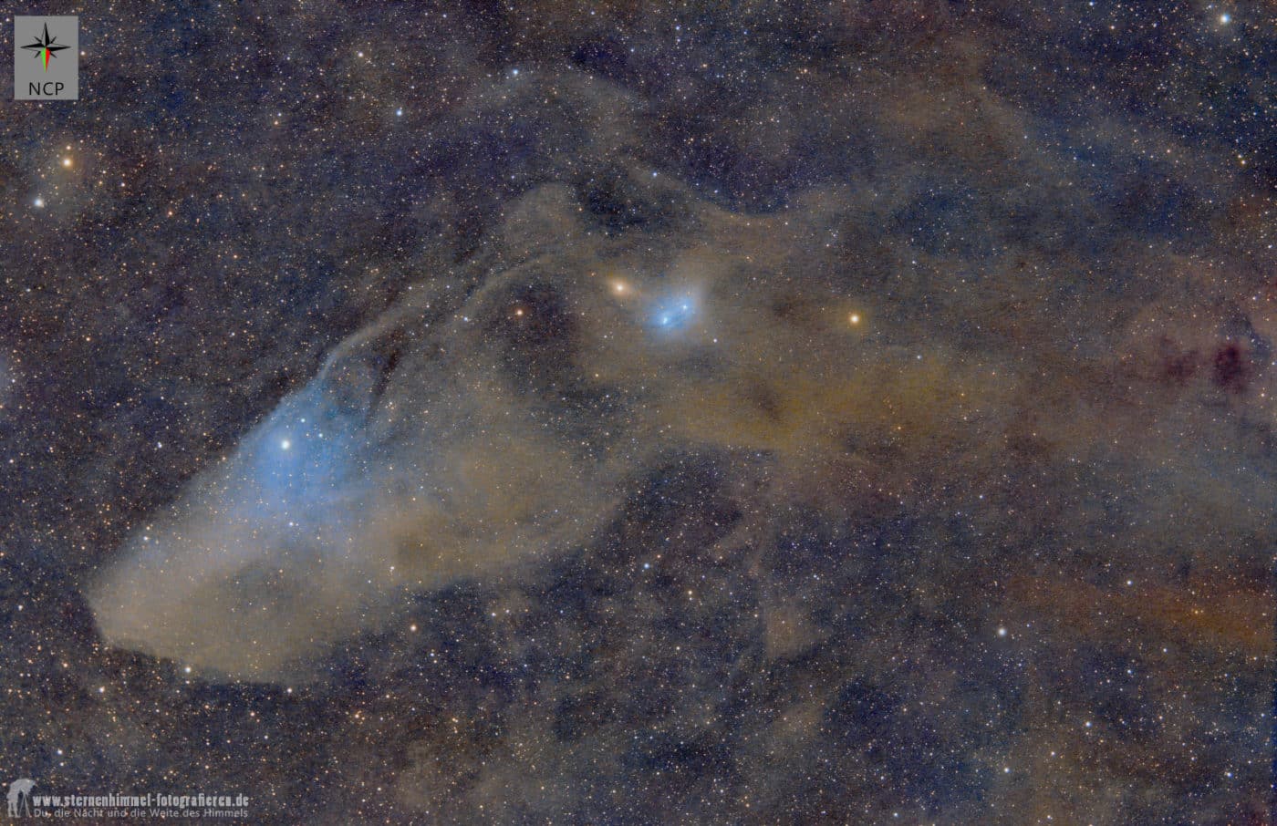 Blue horsehead blauer Pferdekopfnebel - Sternbild Skorpion - Staubnbel, Dunkelnebel vdb100, IC4592, IC4601, Barnard 43, B43, vdb101, vdb102, vdb103