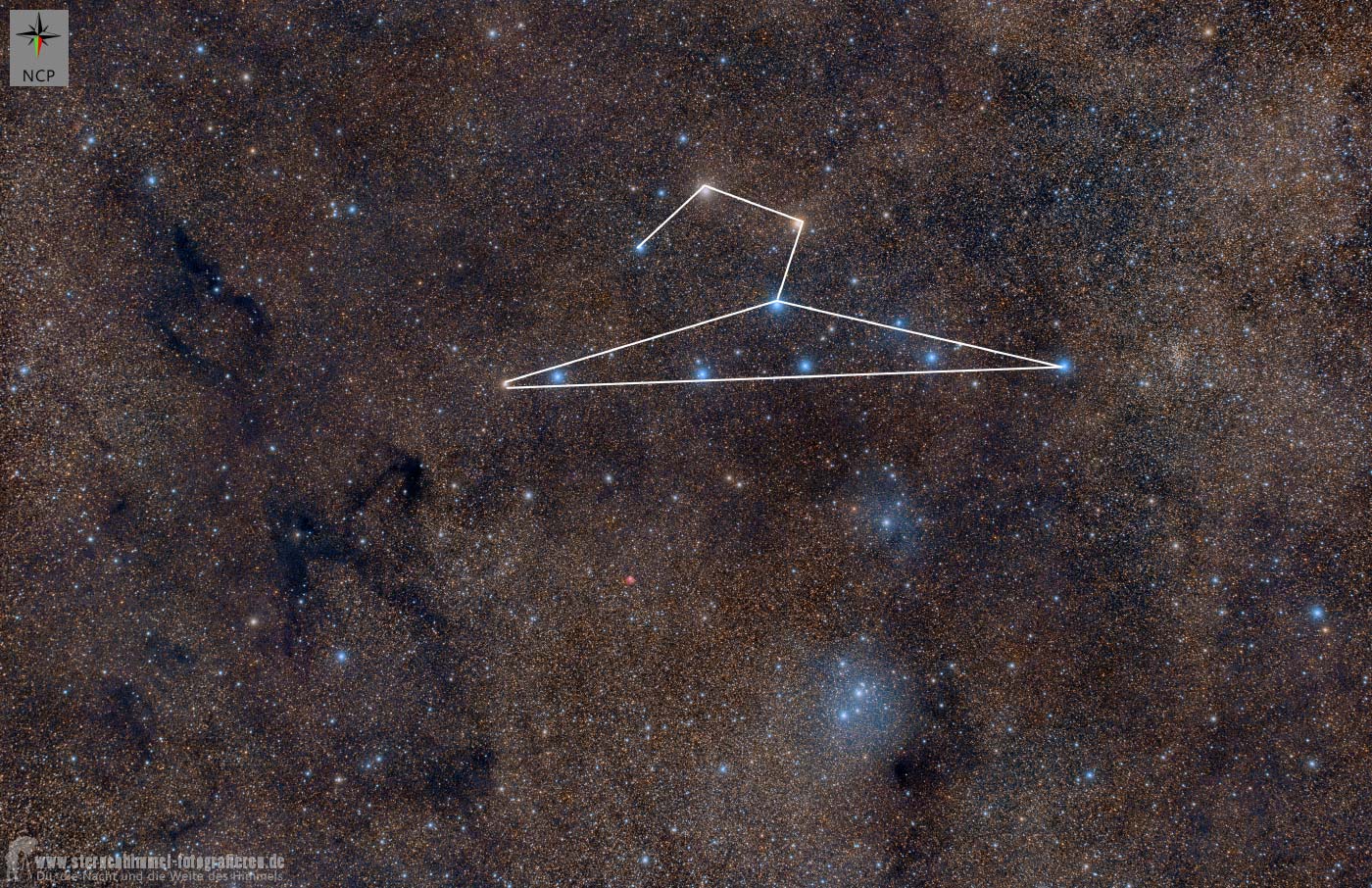 Der Kleiderbügel, Cr 399, Collinder 399, Sternbild, Vulpecula, Füchschen mit Dunkelnebeln, interstellarer Materie in der Milchstraße