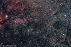 Schwan - Umgebung von Sadr mit NGC 6888 (Crescent-Nebel) + M29      